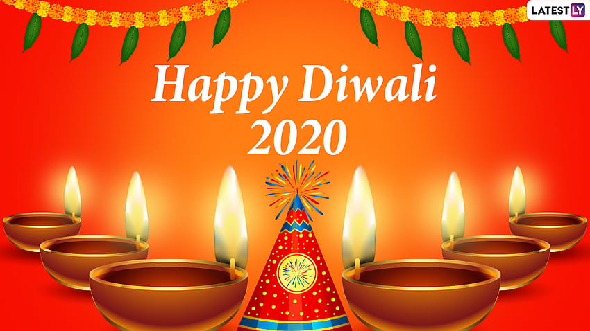 Happy Diwali 2020 Wishes & Messages: Celebrate Lakshmi Pujan With , WhatsApp Stickers, Deepavali , SMS, GIF Messages and Quotes to Family and Friends HD wallpaper