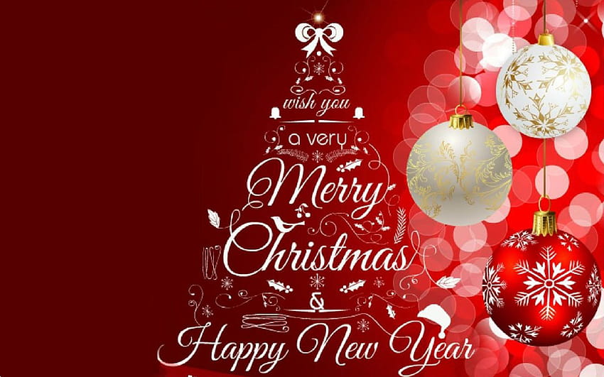 グリーティング カード メリー クリスマスと新年あけましておめでとうございます 2021 クリスマス レッド カード 1920x1200 : 13、クリスマスと新年の願い 高画質の壁紙