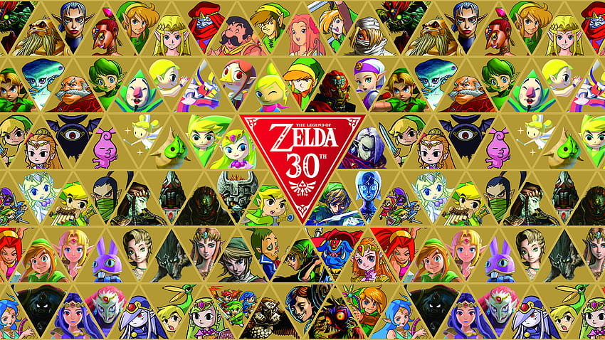 Zelda 30e anniversaire, collage de zelda Fond d'écran HD