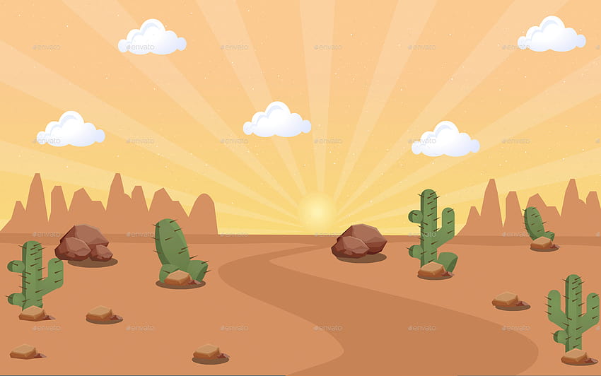 Dessin animé du Far West, dessin animé de sable Fond d'écran HD