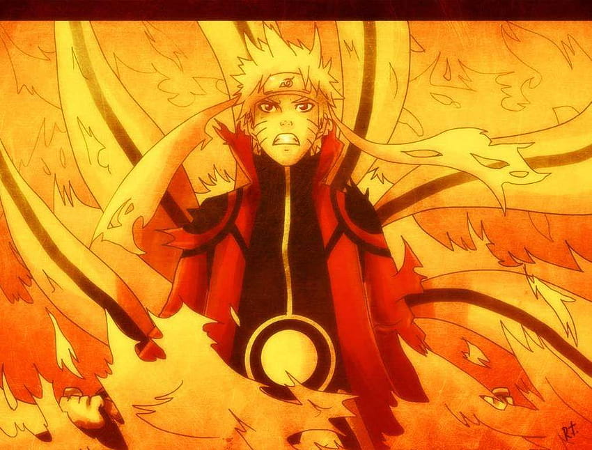 4 Nine Tails Naruto, uzumaki naruto sage mode HD wallpaper