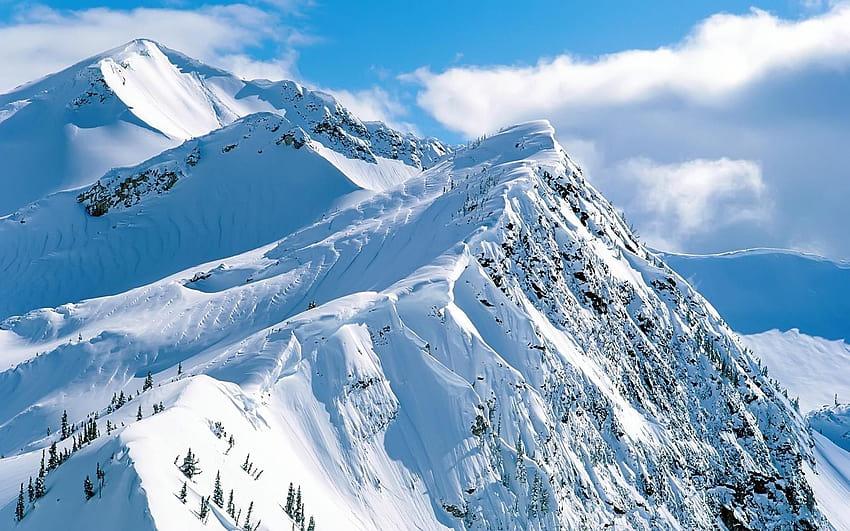 Снежна планина HD тапет