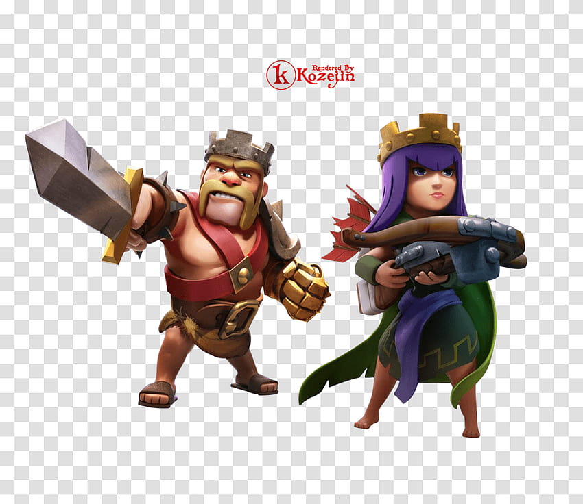 Clash Of Clan Barbarian King And Archer Queen Heroes Clash Of Clans, Person, Human, Figurine, Overwatch Transparent Png – Pngset HD wallpaper