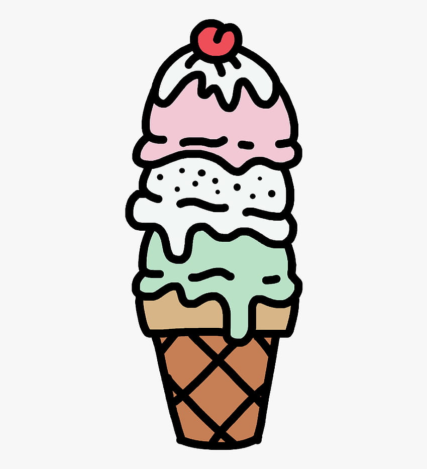 icecream, aesthetic cartoon ice cream HD phone wallpaper