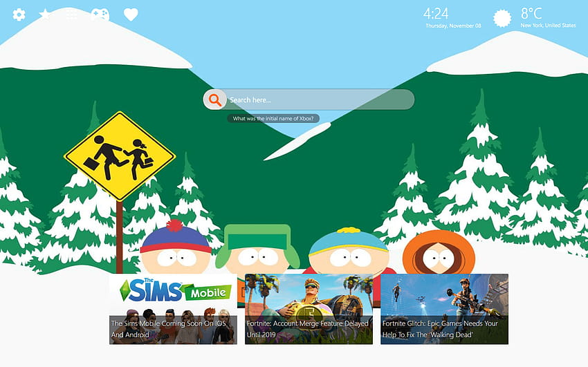 Motywy Chrome z South Park i Twoje ulubione postacie z South Park Tapeta HD