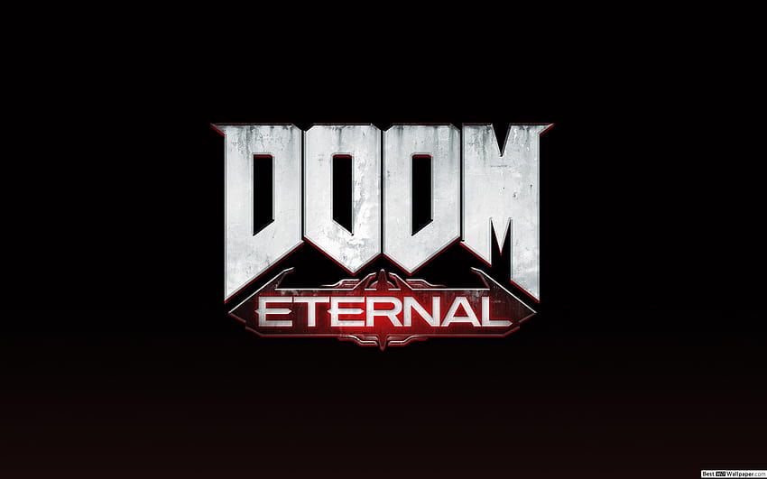 Doom Eternal Logo, Doom Slayer-Symbol HD-Hintergrundbild