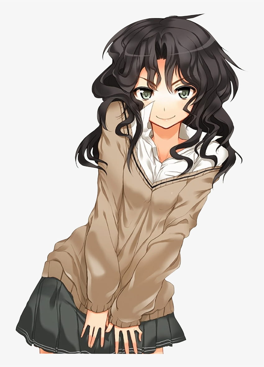 Anime Short Brown Haired Girl Extracted Bycielly By - Brown Haired Anime  Girl - Free Transparent PNG Clipart Images Download