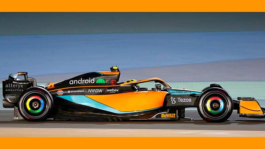 Android, Google Chrome şimdi 2022 McLaren F1 arabasında! O tekerleklere bak HD duvar kağıdı