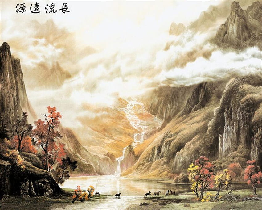 Chinese Mountain Water Painting 1000x800 teahubio [1000x800] for your , Mobile & Tablet HD wallpaper