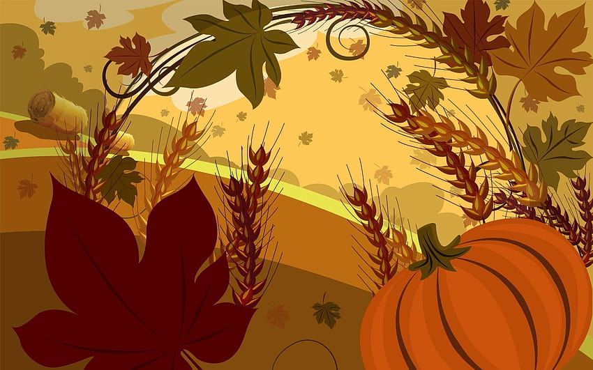 arbre arbres café automne automne pulls de renard confortables feuilles citrouille, dessin animé automne confortable Fond d'écran HD