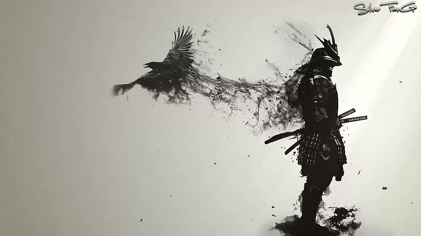 Samurai With Crow Live, einsamer Samurai HD-Hintergrundbild