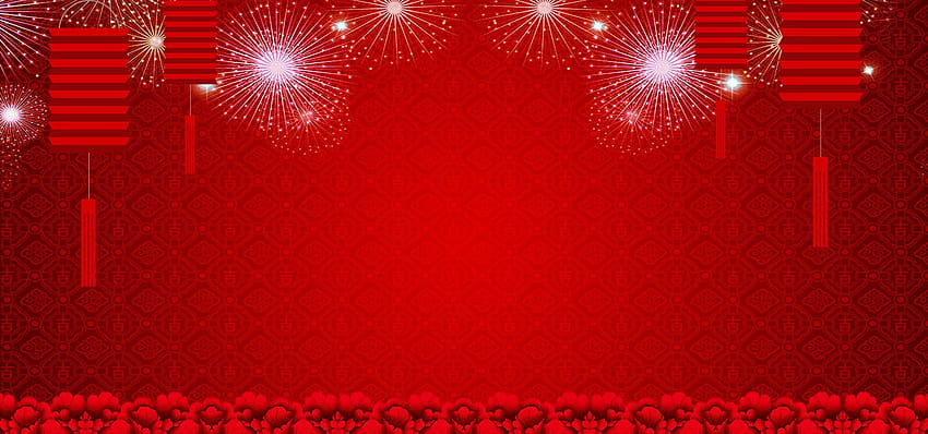 Red Lanterns Çin Yeni Yılı Tarzı Afiş Arka Planları, Çin yeni yılı afişi HD duvar kağıdı