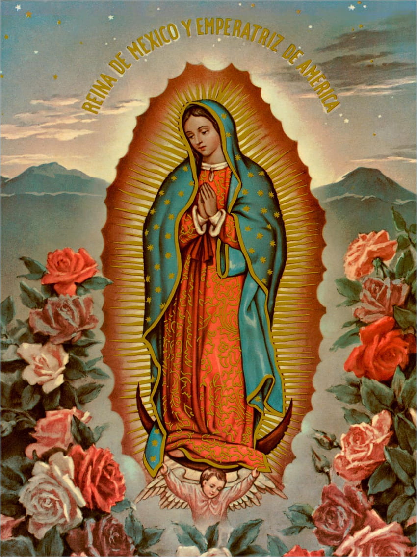 สุดยอด 5 พระแม่แห่ง Guadalupe บนสะโพก iphone ของ mary บริสุทธิ์ วอลล์เปเปอร์โทรศัพท์ HD