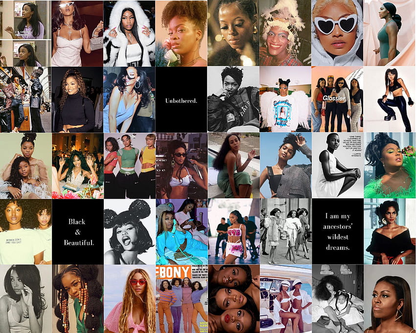 Black Women Collage posted by Samantha Sellers, girls collage HD ...