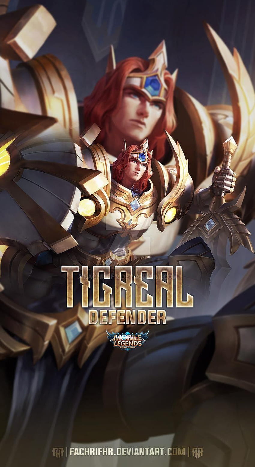 Tigreal Lightborn Defender by FachriFHR, tigreal mobile legends HD phone wallpaper