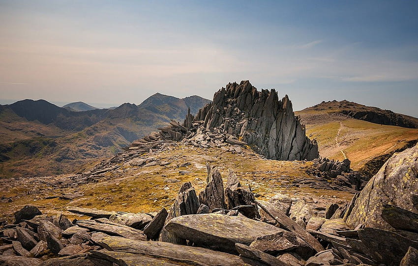 rocce, Galles, Snowdonia , sezione пейзажи Sfondo HD