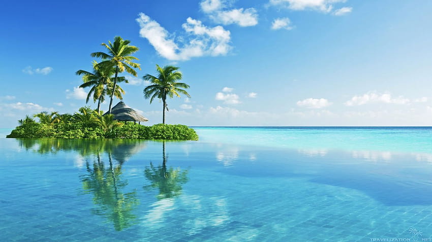 Tropical Island Backgrounds Cool [1366x768] for your , Mobile & Tablet HD wallpaper