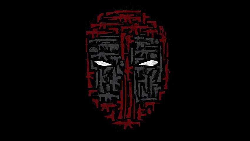 1065406 ilustrasi, minimalis, merah, logo, Deadpool, komputer, fon, simbol deadpool Wallpaper HD