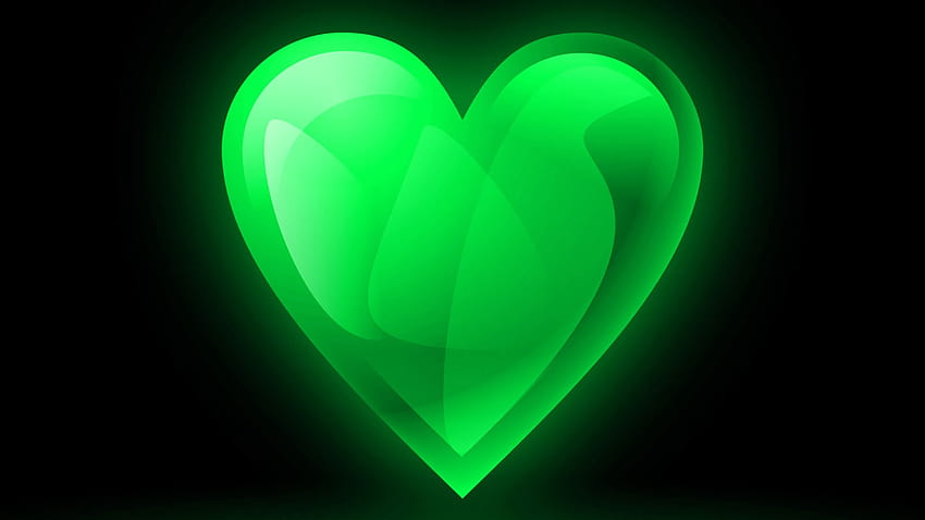 Green Heart Green Heart Green Heart [1600x1000] for your , Mobile & Tablet, green aesthetic heart HD wallpaper