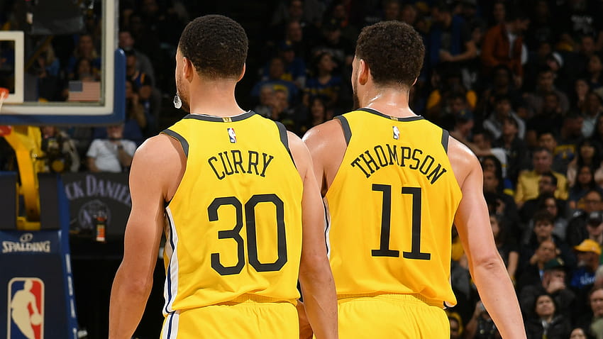 NBA Playoffs 2019 : Stephen Curry et Klay Thompson sont tous deux classés comme « douteux » avant le match 1 contre les Houston Rockets, Stephen Curry et Klay Thompson Fond d'écran HD