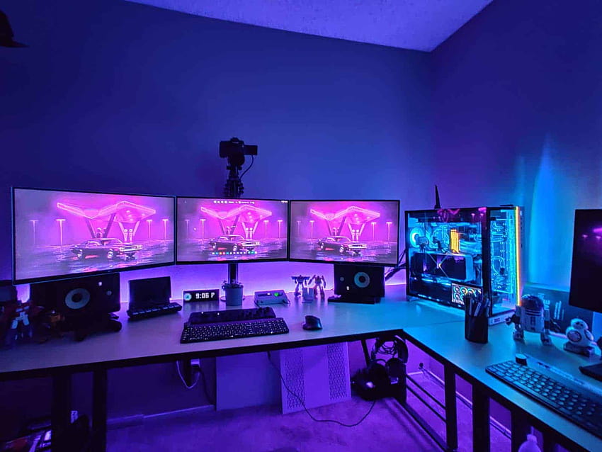 10 Best Gaming Setups of 2021, gaming pc setup HD wallpaper