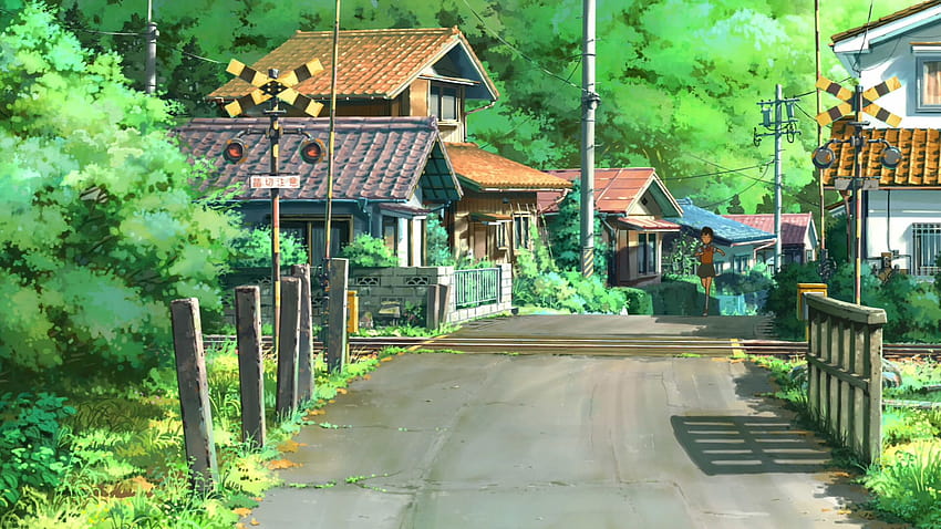 Anime Scenery, cute green anime landscape HD wallpaper