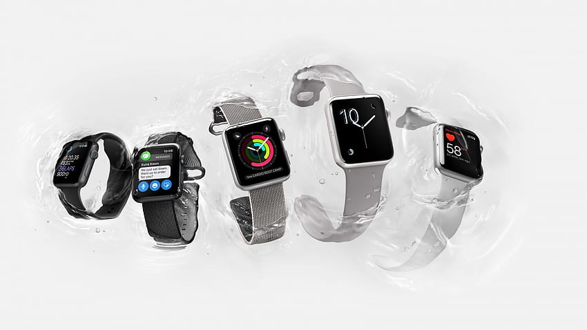 Apple Watch Series 2, смарт часовник, iWatch, Apple, дисплей, сребрист, истински футуристични джаджи, здравей HD тапет