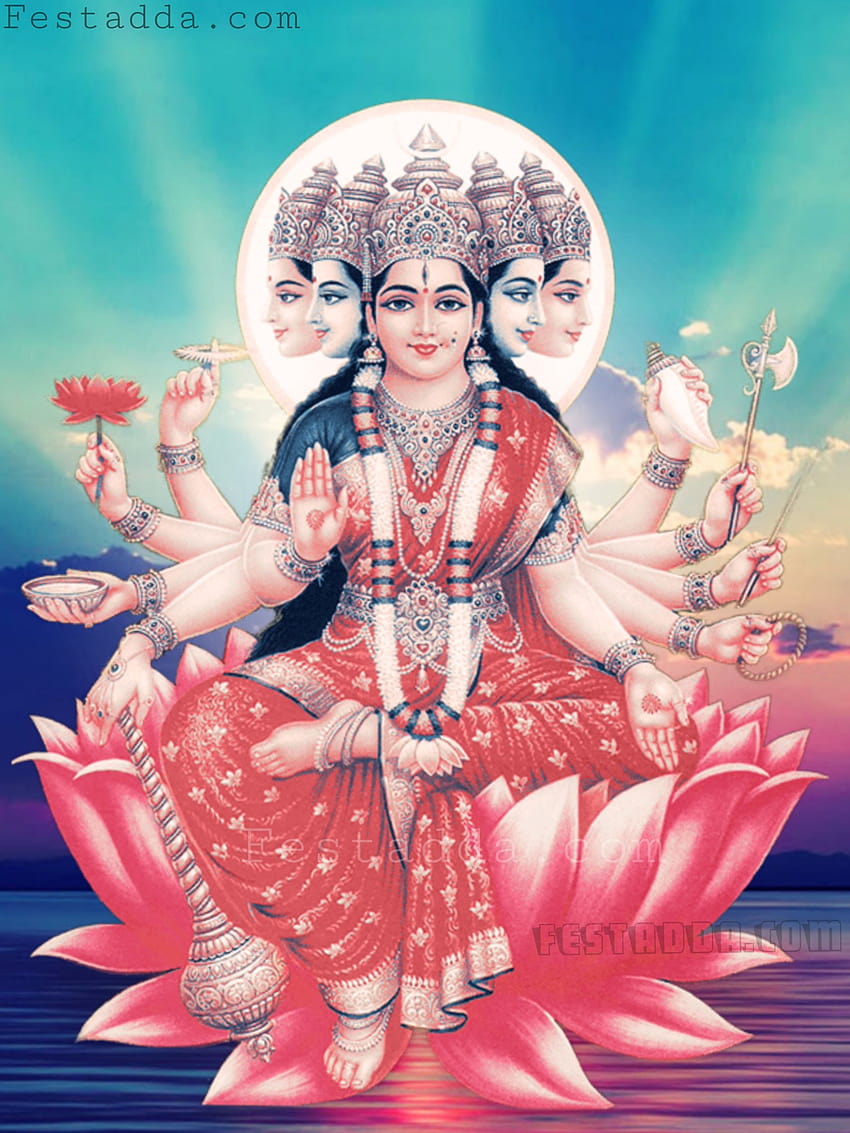 Goddess Gayatri Devi Ammavaru Panchmukhi HD phone wallpaper