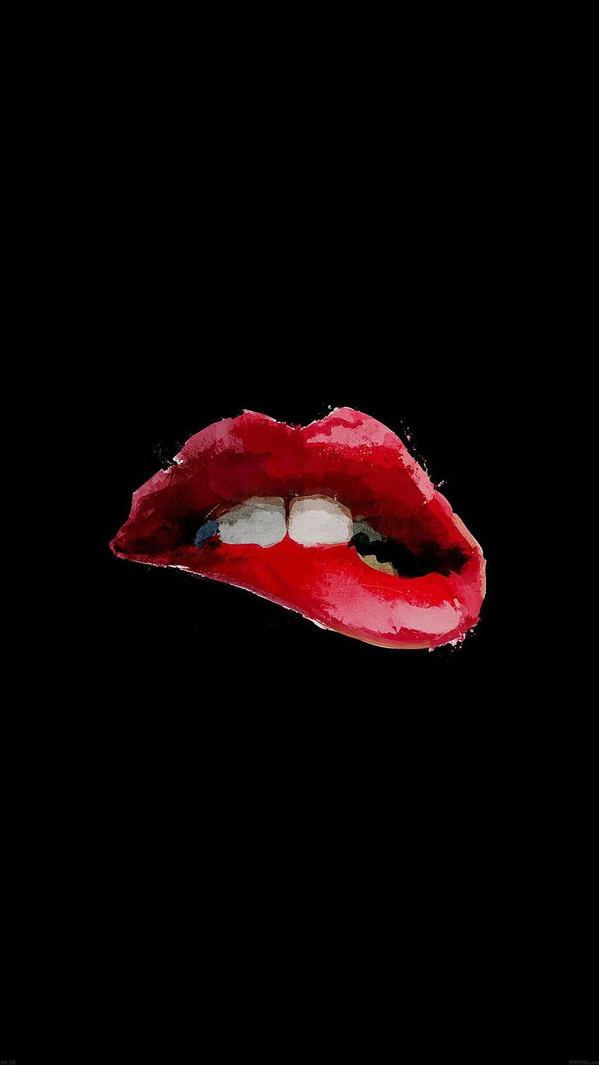 Arte de lápiz labial rojo, labios tumblr fondo de pantalla del teléfono