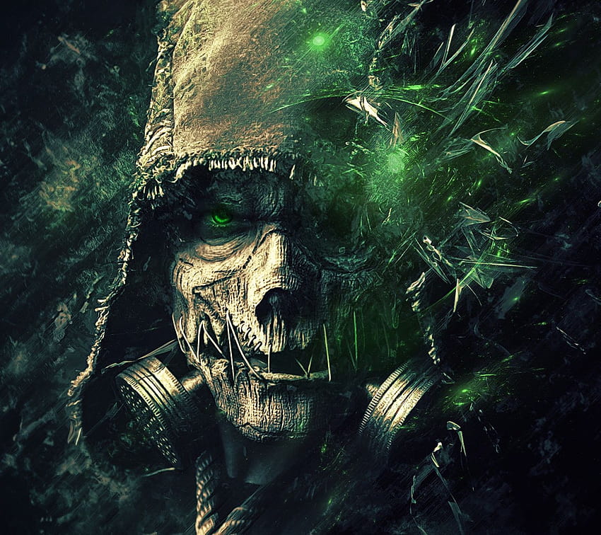 Evil Face Skull and Bones Face Hacking HD-Hintergrundbild