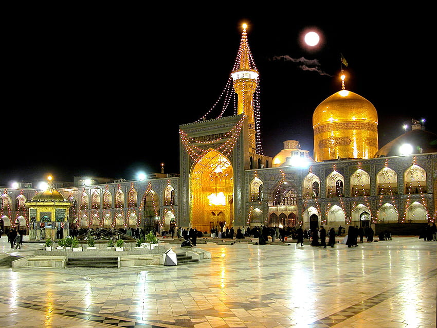 Свещеното светилище на Имам Реза, Машхад, Иран HD тапет