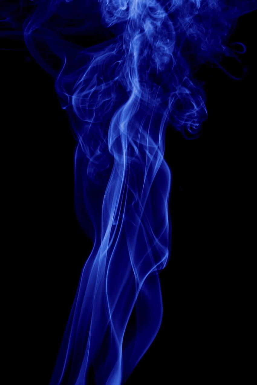 : biru, asap, jejak, aliran, aliran, cahaya, latar belakang, asap biru wallpaper ponsel HD