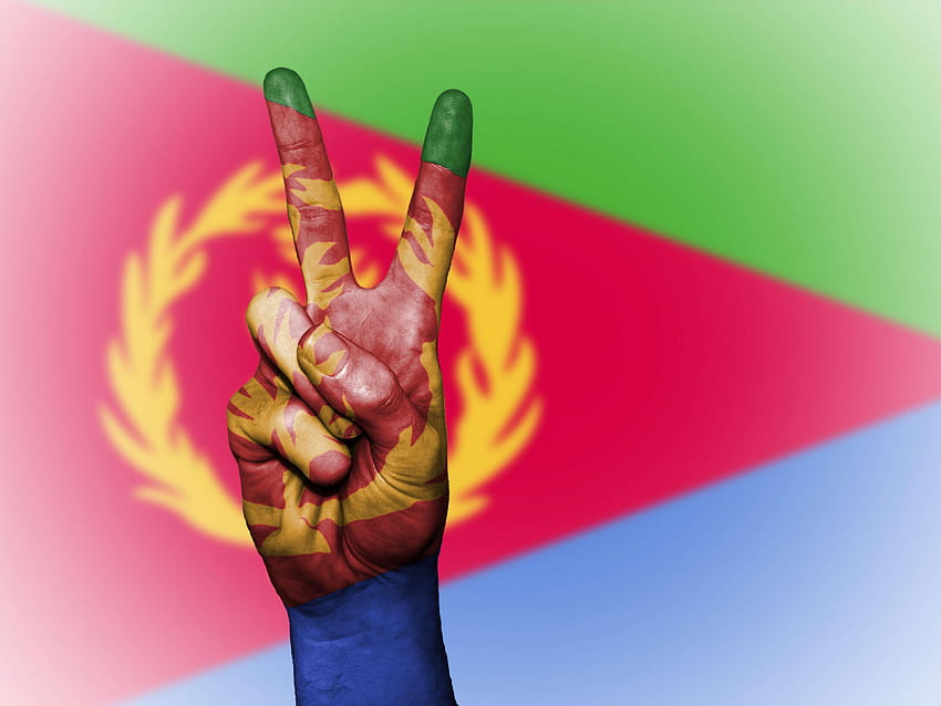 pancarta, colores, país, eritrea, bandera, bandera de eritrea fondo de pantalla