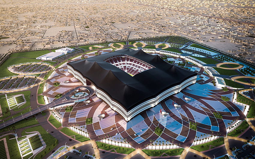Al Bayt Stadium, Qatar Stars League, Al Khor, stadion piłkarski, piłka nożna, Mistrzostwa Świata FIFA 2022, stadiony Kataru, Katar z rozdzielczością 1920x1200. Wysoka jakość, Katar 2022 Tapeta HD