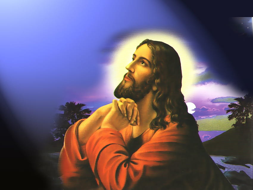 Jésus priant Fond d'écran HD