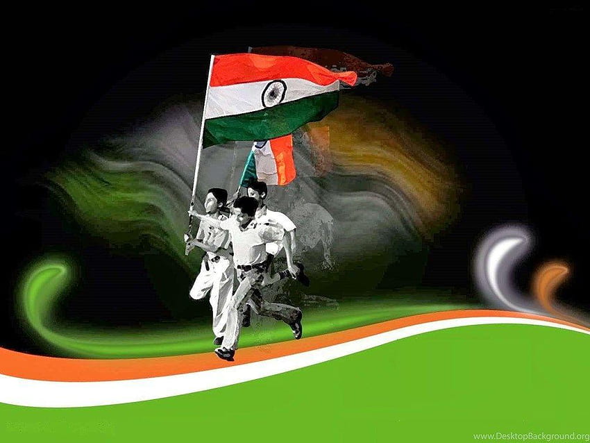 Indian Flying Flag Feliz Día de la Independencia, banderas indias fondo de pantalla