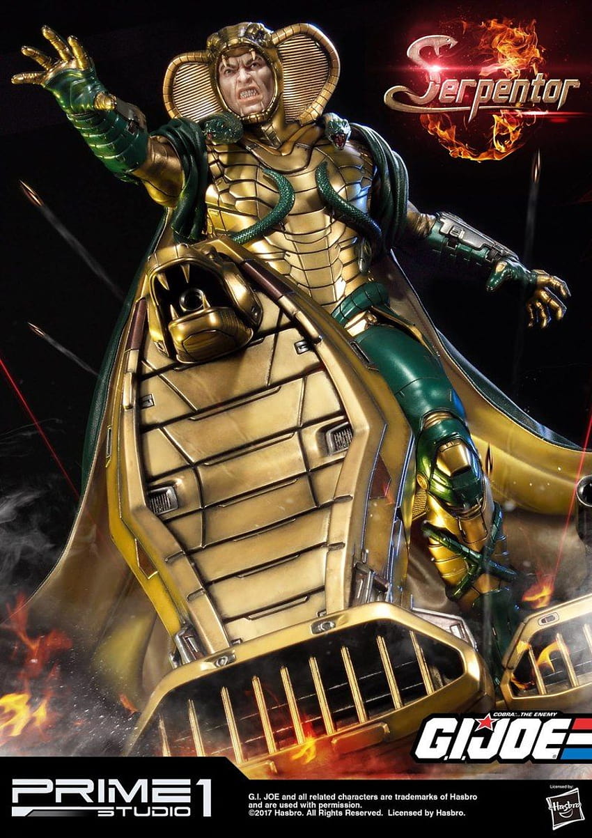 G.I. Joe Cobra Emperor Serpentor With Sky Chariot Statue From Prime, gi joe serpentor HD phone wallpaper