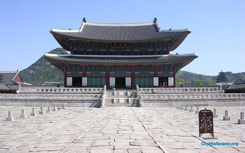 Висококачествен дворец Gyeongbokgung, дворци HD тапет