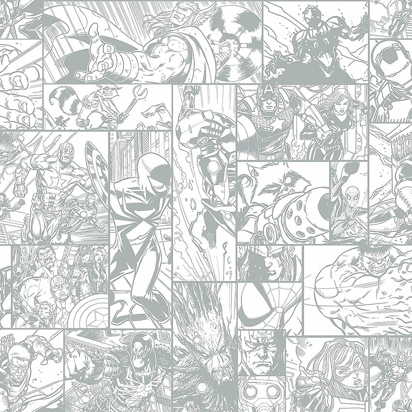 Marvel Black And White Comic HD phone wallpaper