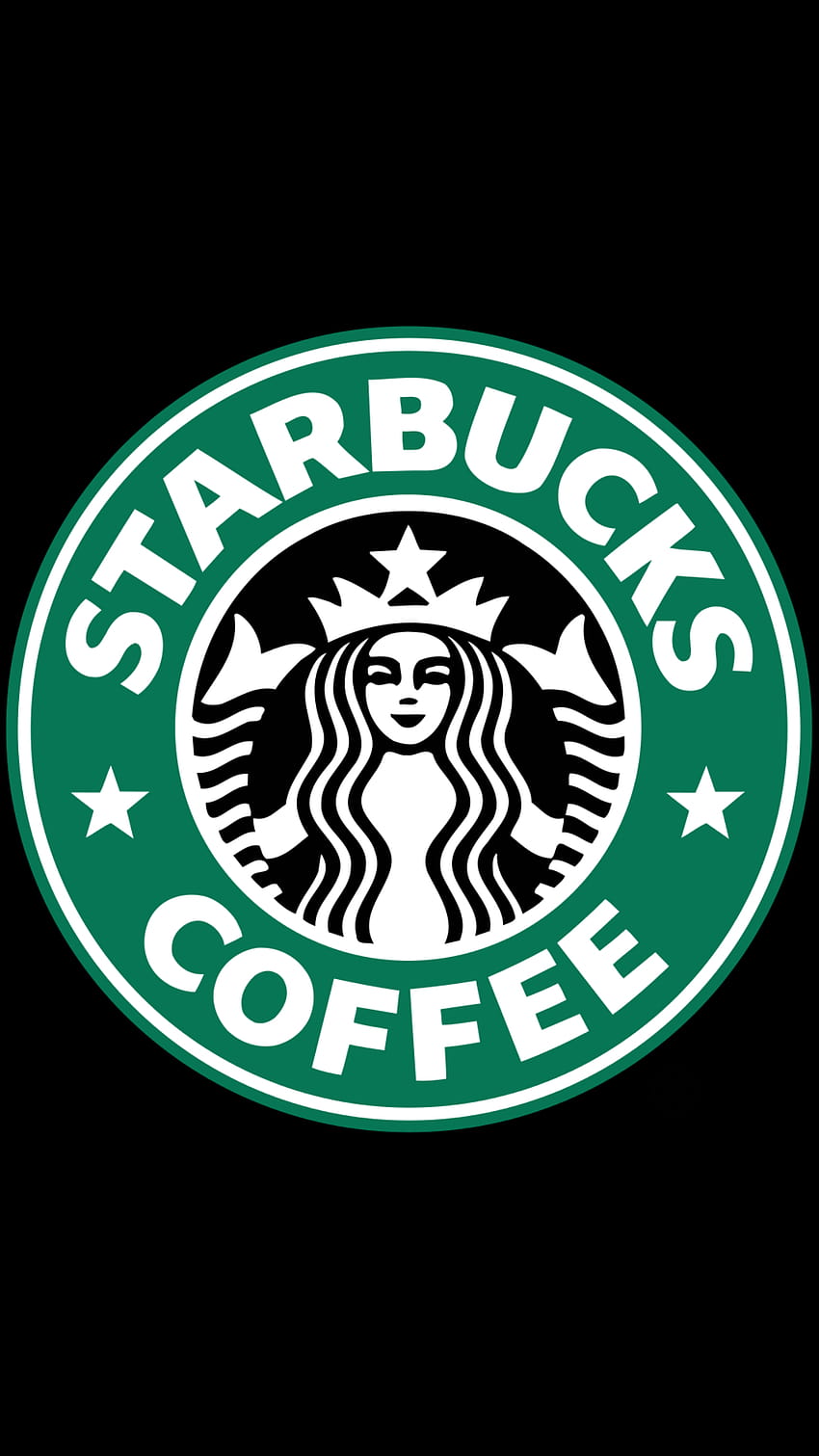Logotipo de Starbucks, logotipo de café fondo de pantalla del teléfono