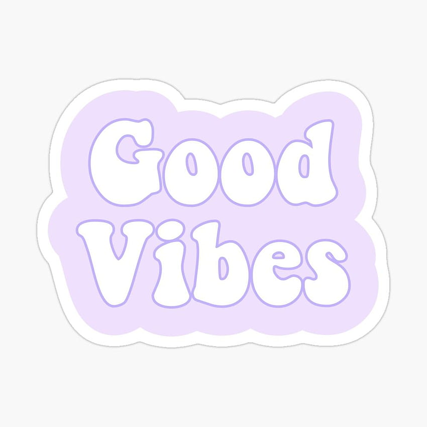 good vibes groovy purple Sticker by Pastel, preppy purple HD phone wallpaper