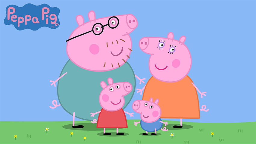 Peppa Pig Family, peppa pig computer HD wallpaper