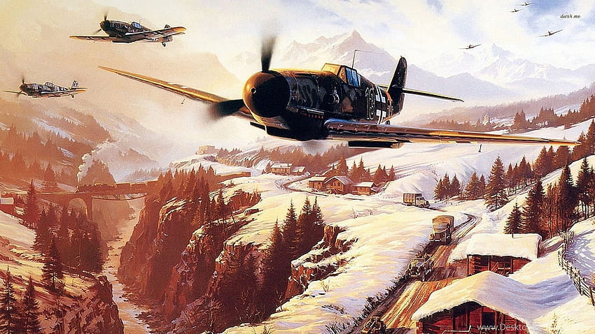 WWII 군용기 디지털 아트 배경, wwii 비행기 HD 월페이퍼