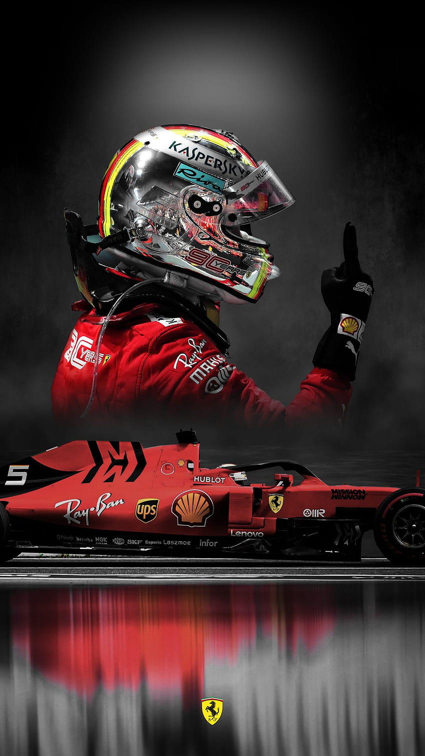 Sebastian Vettel auf Twitter:, Sebastian Vettel Ferrari HD-Handy-Hintergrundbild