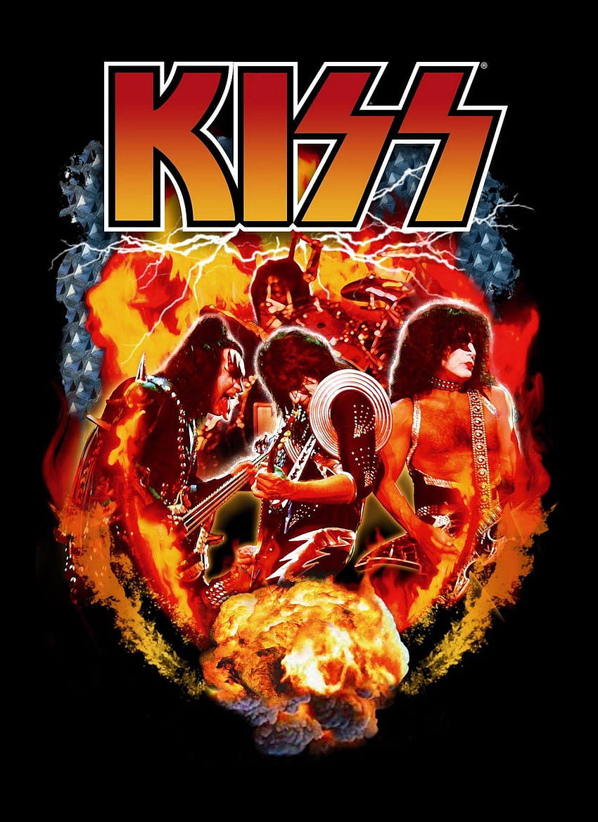 Kiss Band iPhone, beso banda de rock fondo de pantalla del teléfono