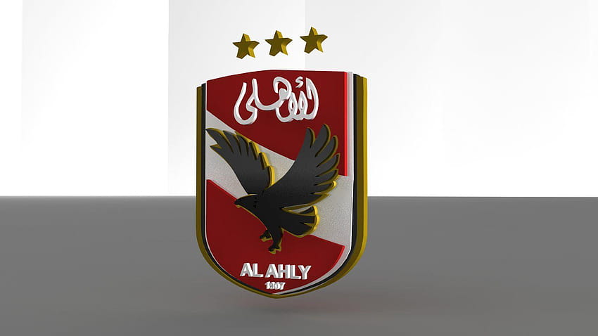 logotipo 3d Ahly Egito por EMERAT, al ahly sc papel de parede HD