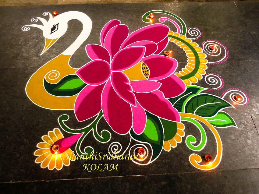 Top 50 BeautifulSimple and Easy Diwali special Indian Rangoli designs