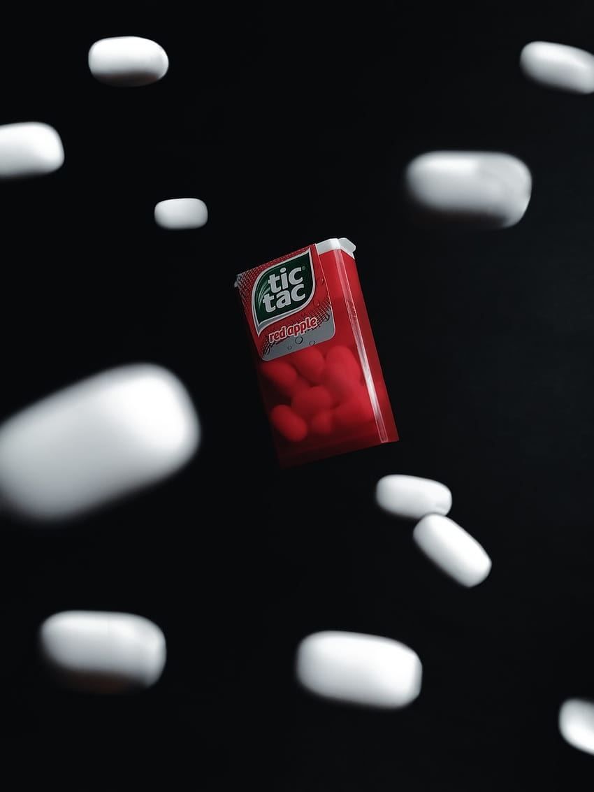 red and white plastic pack on white medication pill – on, tic tac HD phone wallpaper
