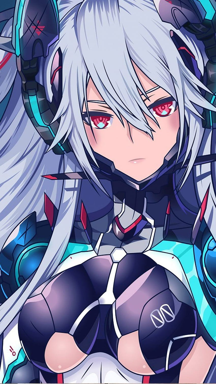 HD wallpaper GIA Anime Anime Girl grey haired female anime character  with robot  Wallpaper Flare