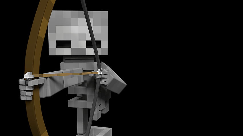Minecraft-Skelett auf ... .Hund HD-Hintergrundbild